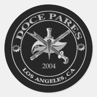 doce pares logo black classic round sticker