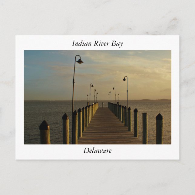 Dock along Indian River Bay Postcard (Front)