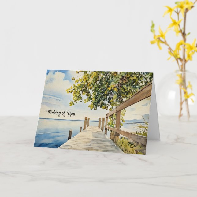 Dock and Bay - Thinking of You Card (Yellow Flower)