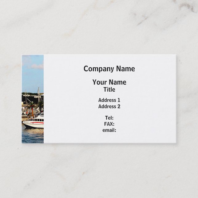 Dock at King's Wharf Bermuda Business Card (Front)