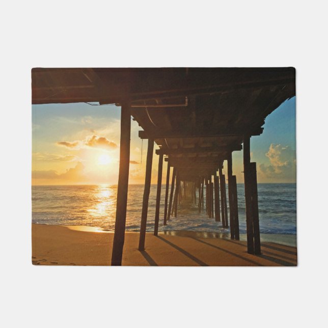 Dock At Sunrise Doormat (Front)