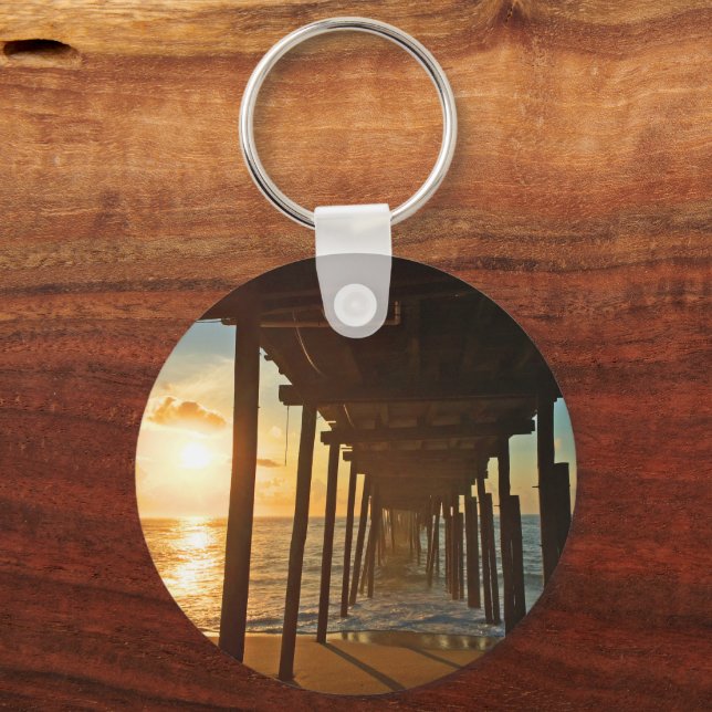 Dock At Sunrise Keychain (Front)