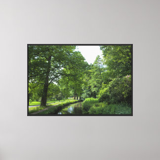 Dock Feeder Canal, Bute Park, Cardiff, Wales. Canvas Print