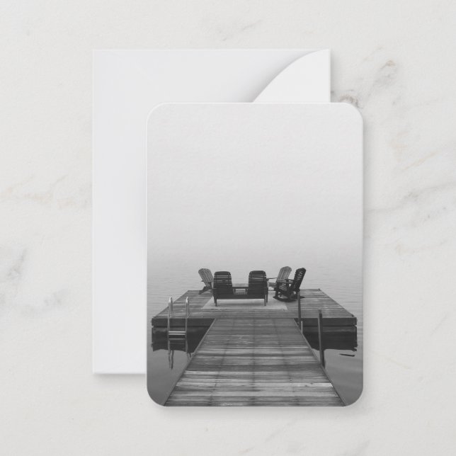 Dock in the fog note card (Front)