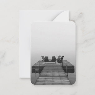 Dock in the fog note card
