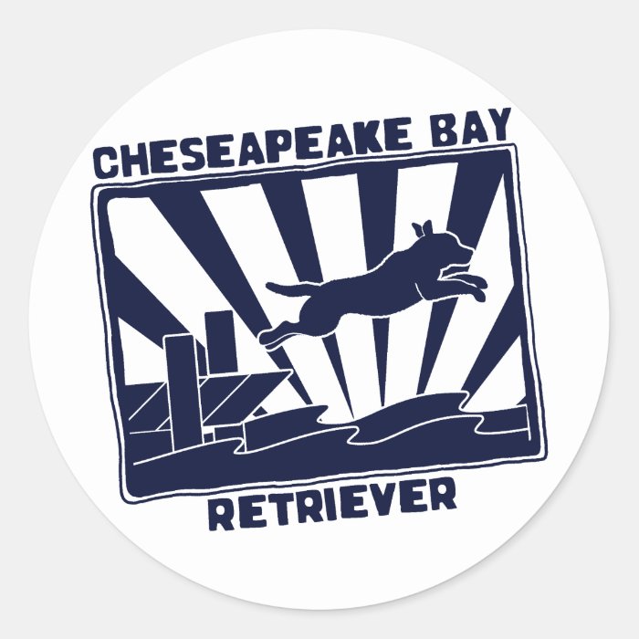 Dock Jumping Chesapeake Bay Retriever Stickers