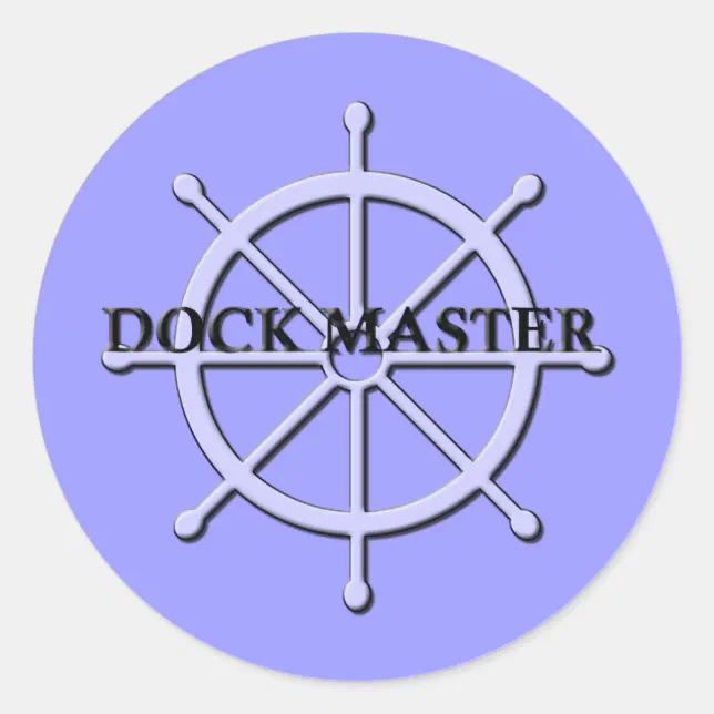 Dock Master Ship Wheel Sticker 2 | Zazzle