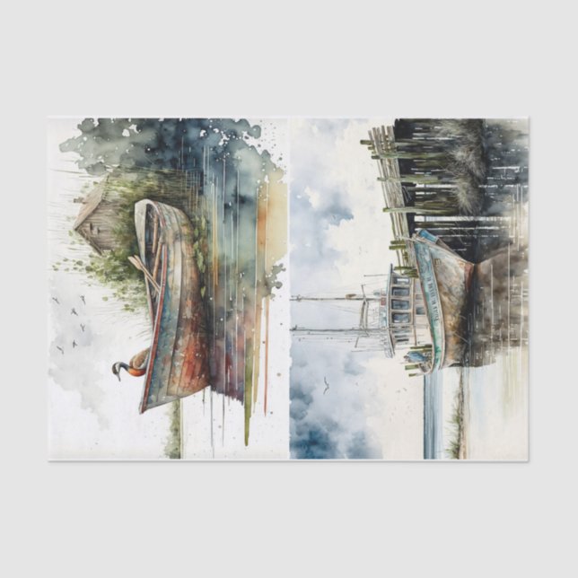 Dock of Bay  Tissue Paper (Front)