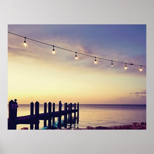Dock On The Ocean In The Florida Keys Poster