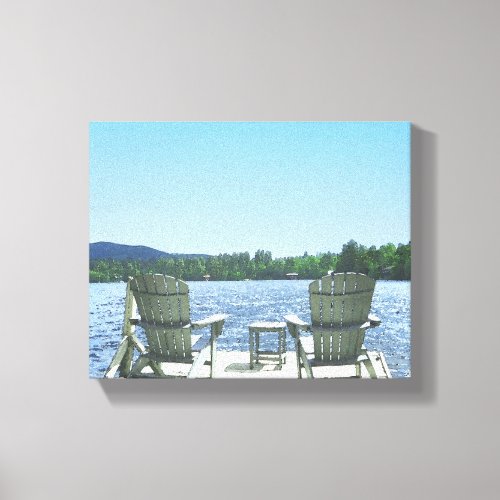 Dock scene canvas print