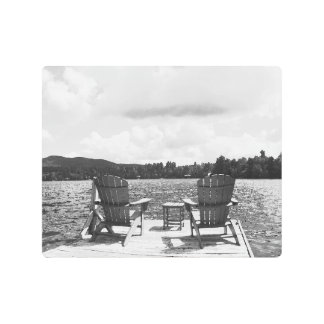 Dock scene metal print