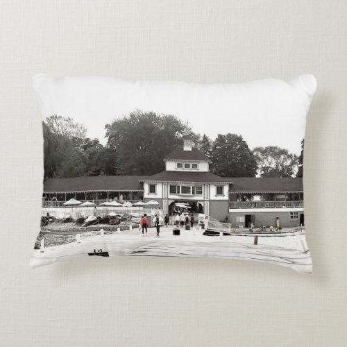 Dock View Lakeside Chautauqua Ohio  Accent Pillow