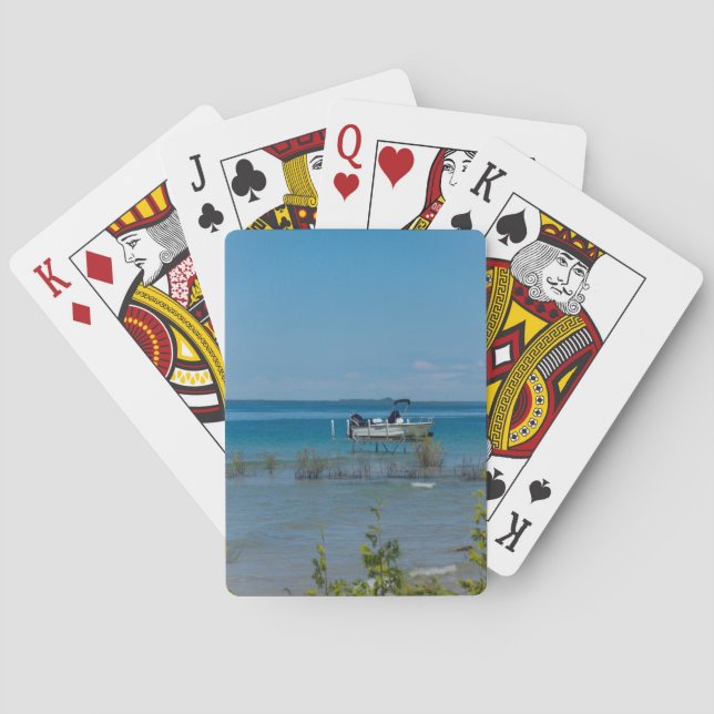 Docked At Mackinac Poker Cards (Back)