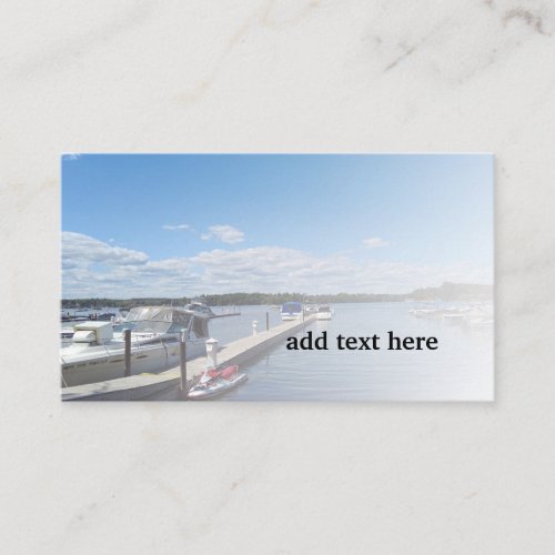 Docked boats business card