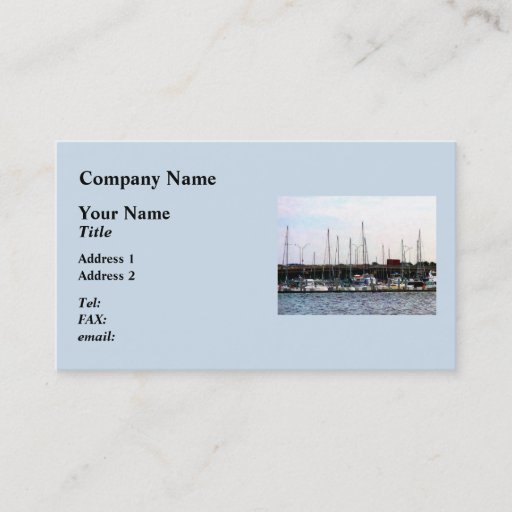 Customizable Docked Boats Norfolk VA Business Card Template