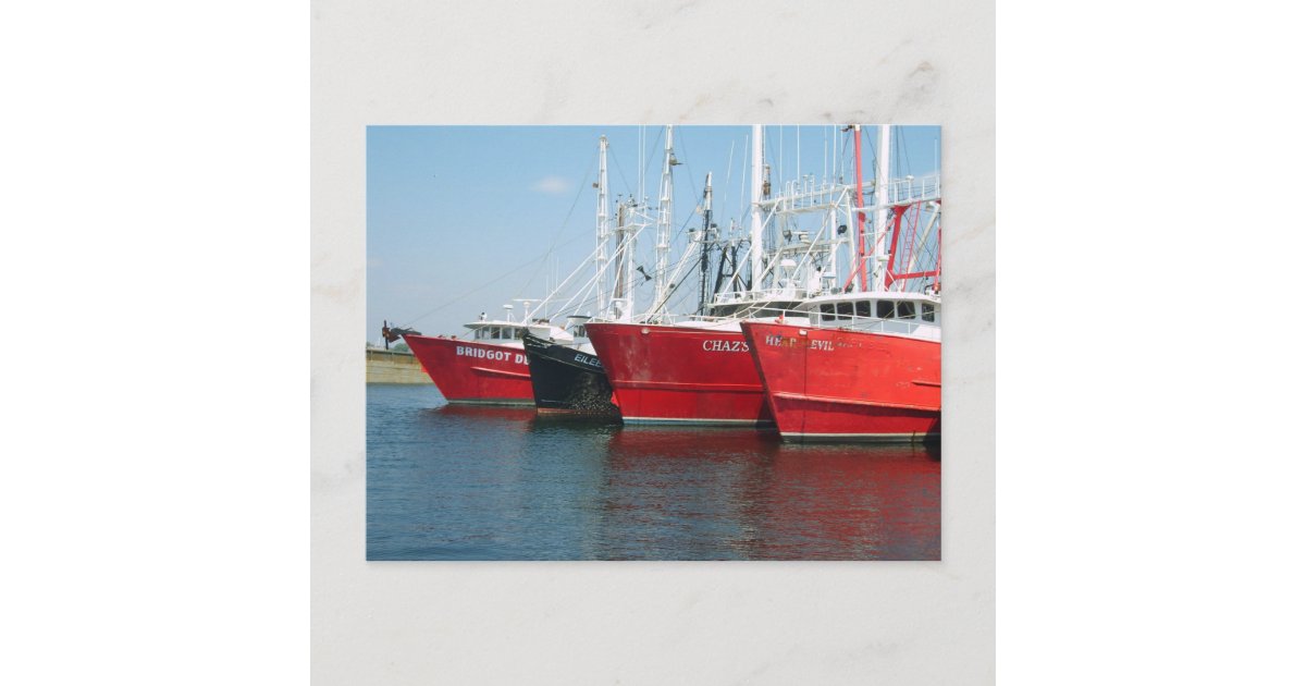 Docked Fishing Vessels Postcard | Zazzle
