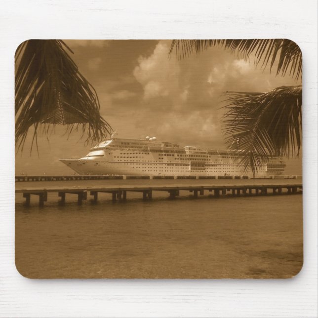 Docked in Cozumel Mouse Pad (Front)