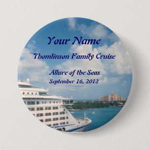 Docked in Nassau Custom Name Badge Pinback Button