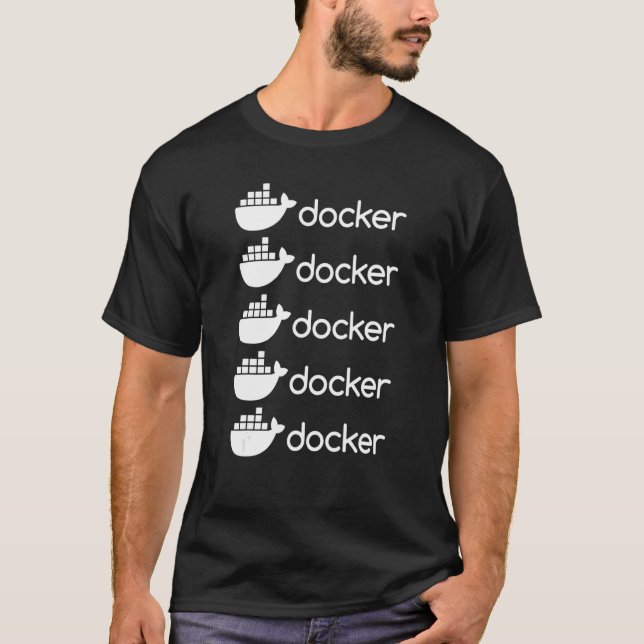 Docker Engine   Programming  Coding  Software Deve T-Shirt (Front)
