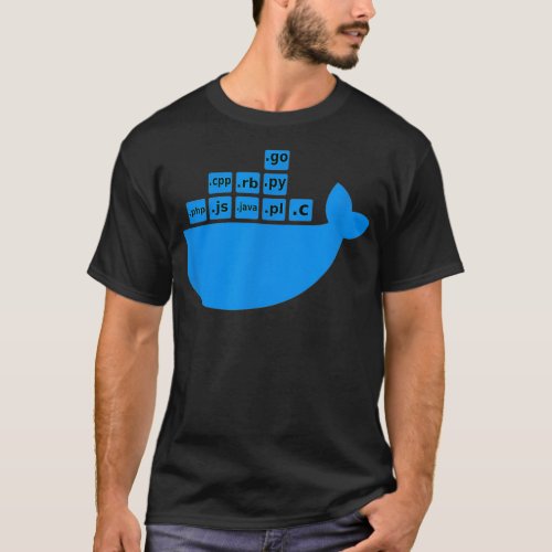 Docker Js C Golang Ruby Python Hackathon Tech T_Shirt