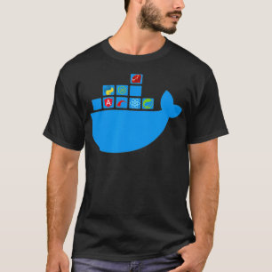 Docker React Node Js Ruby Rail Python Hackathon Te T-Shirt