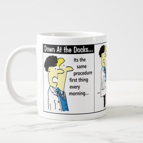 Docker Shipping Container Cartoon Humour Giant Coffee Mug