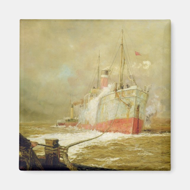 Docking a Cargo Ship Magnet (Front)