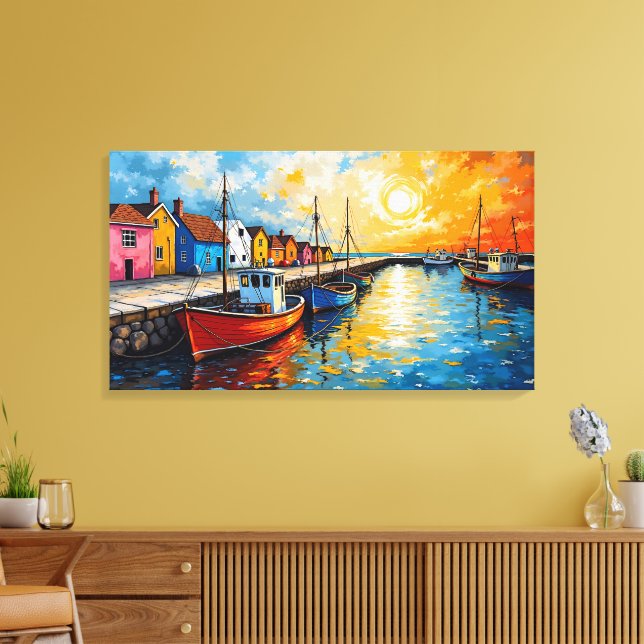 Docking Boats Canvas Art (Insitu(LivingRoom))