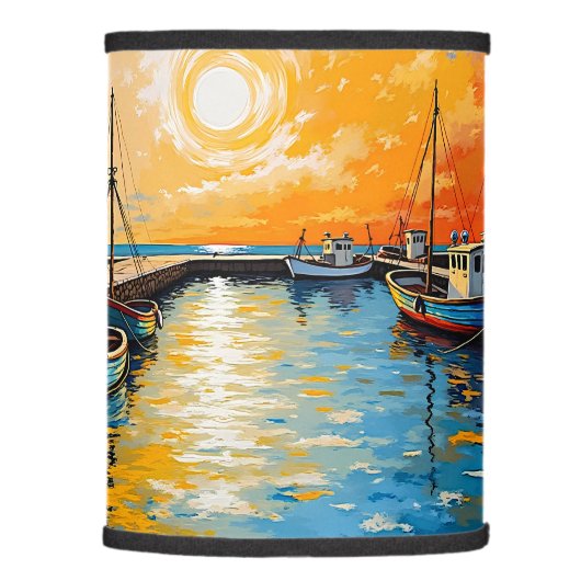 Docking Boats Lamp Shade (Right)