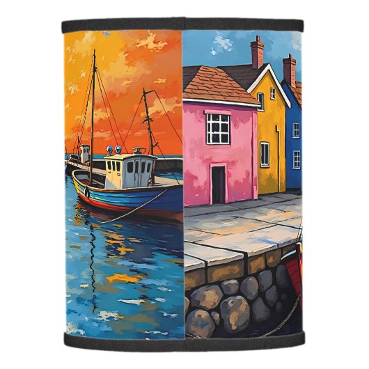 Docking Boats Lamp Shade (Back)