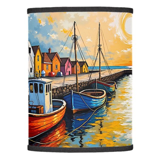 Docking Boats Lamp Shade (Front)