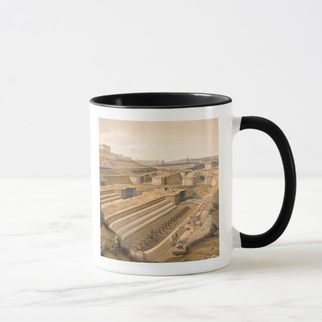 Docks at Sebastopol, plate from 'The Seat of War i Mug (Right)