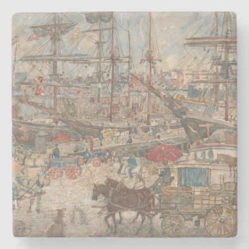DocksEast Boston 1900_1904 Maurice Prendergast  Stone Coaster