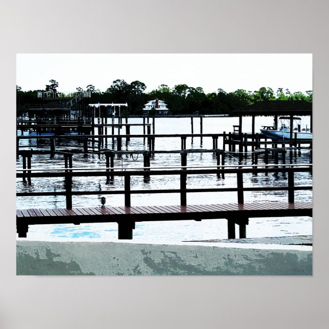Docks On The River 7580 Poster (Front)