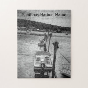 Dockside Boothbay Harbor 11x14 Photo Puzzle w/Box