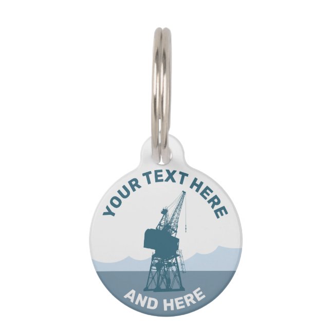 Dockyard Crane Pet ID Tag (Front)