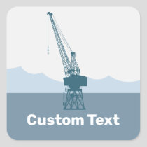 Dockyard Crane Square Sticker