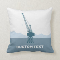 Dockyard Crane Throw Pillow