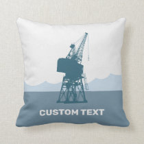 Dockyard Crane Throw Pillow