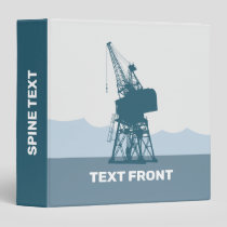 Dockyard Cranes 3 Ring Binder