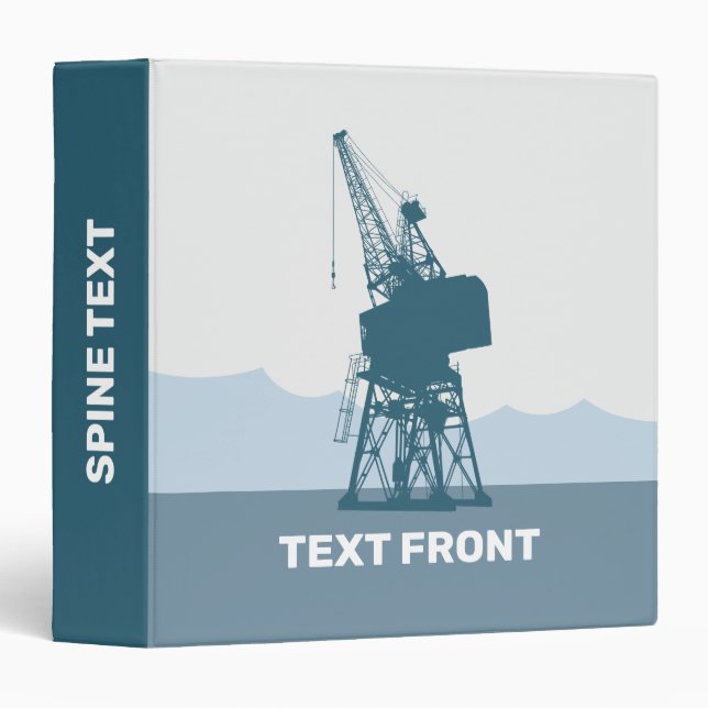 Dockyard Cranes 3 Ring Binder (Front/Spine)
