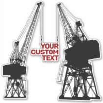 Dockyard Cranes Sticker