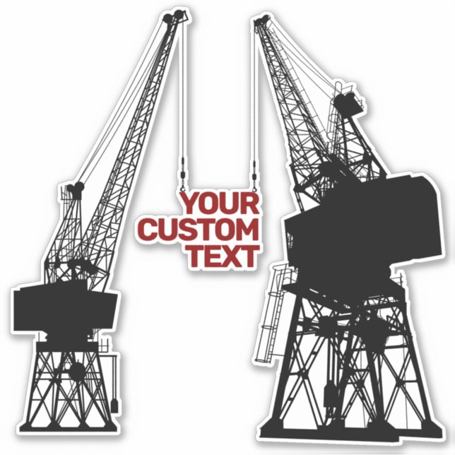 Dockyard Cranes Sticker (Front)