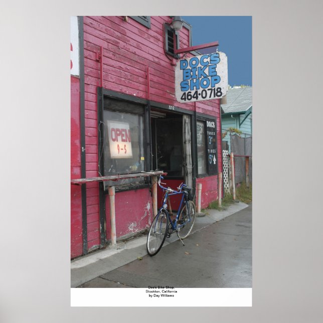 Doc's Bike Shop, Stockton, California Poster (Front)