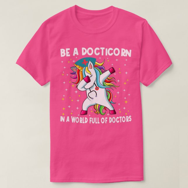 Docticorn Like A Regular Doctor Dabbing Unicorn T-Shirt (Design Front)