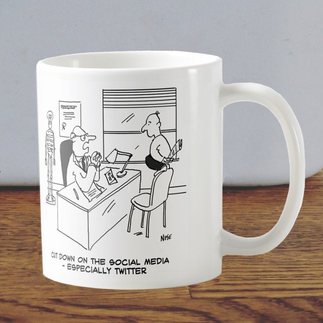 Doctor Advises Patient to Cut Down on Social Media Coffee Mug (Creator Uploaded)