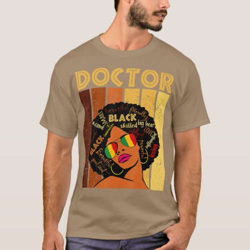 Doctor Afro African American Women Black History M T_Shirt