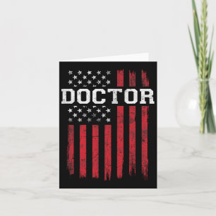 Doctor American Flag Usa Patriot Patriotic  Card