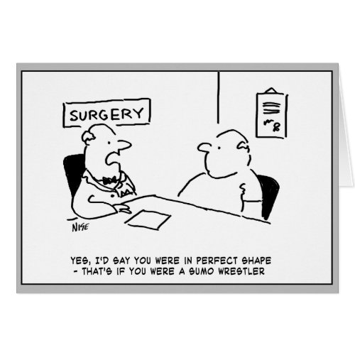 Doctor and Patient Overweight Obesity Sumo Cartoon