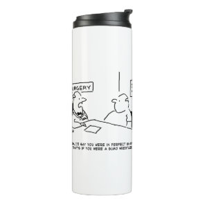 Doctor and Patient Overweight Obesity Sumo Cartoon Thermal Tumbler